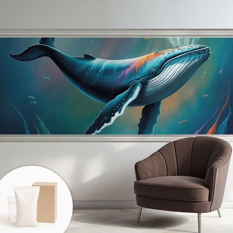 Carta Da Parati - Murale Alla Moda Decorazione - Camera Da Letto - Con Colla Gratuita Gigante marino 250x104 cm (1/5)