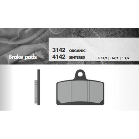 PASTILLAS DE FRENO BRENTA KH399 DE METAL SINTERIZADO (DORADO) (FT 4142)