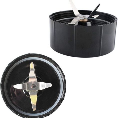 Lot de 2 blocs de lames de rechange pour blender modèle MB, lame croisée à quatre lames en acier inoxydable avec joint d'étanchéité, pièce de rechange pour robot de cuisine et extracteur de jus (1/2)