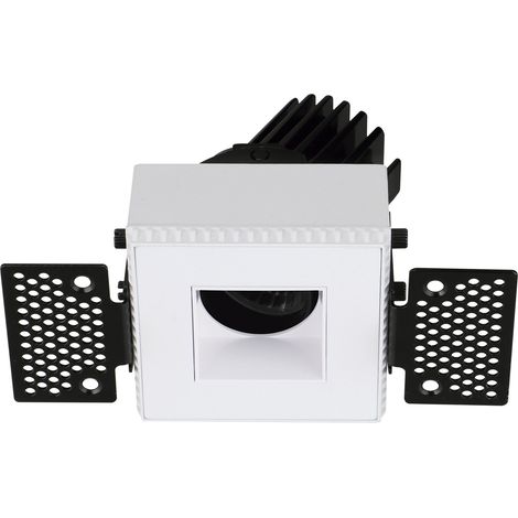 Plafonnier encastré tilt VIP3T Square Square LED COB 15.60W 2028lm(1378lm) CRI90 3000K 50º Blanc Blanc