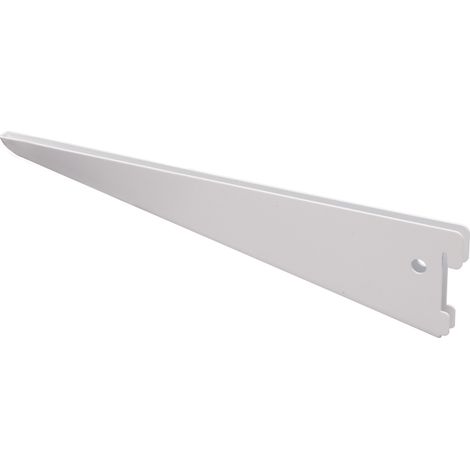 Console double au pas de 50 – Acier laqué – Longueur 270 mm – Charge maxi 55 kg – Pour tablette bois ou verre – Element System