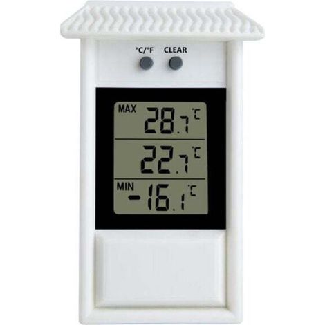 Thermomètre de jardin Ulisem, thermomètre intérieur et extérieur, thermomètre de réfrigérateur, thermomètre de serre numérique, thermomètre numérique avec min-max (1/4)