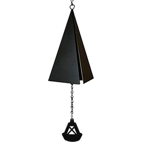 Carillons Éoliens Triangle en Fer Forgé - Décoration de Jardin et Cadeau Commémoratif Extérieur (1/5)