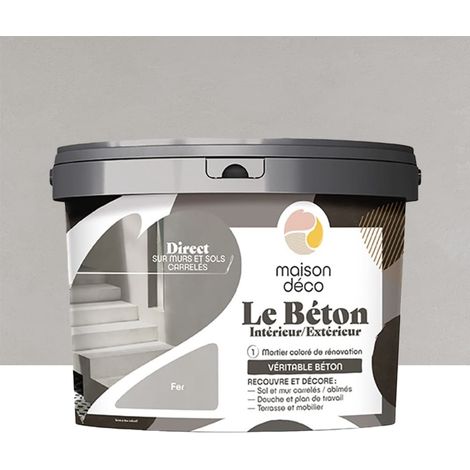 Mortier coloré MAISON DÉCO Le Béton Fer 5kg (1/2)