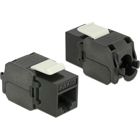 Delock Keystone Module RJ45 jack  LSA Cat.6A UTP black