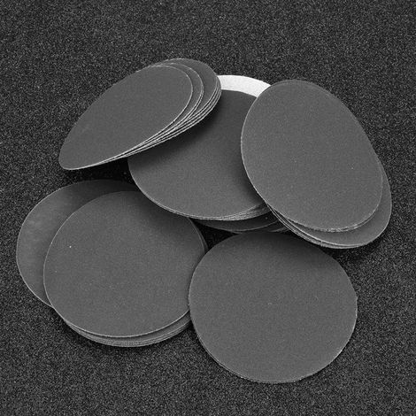 50 Schleifscheiben 75 mm mit Klettverschluss, Schleif- und Polierpapierpads, Schleifpapier (Nr. 400) (1/5)