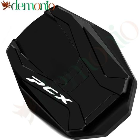 (PCx-NOIR) Compatible avec les motos Honda PCX 160/150/125 (2010-2023) : béquille latérale en aluminium CNC, extension et coussinet. (1/4)