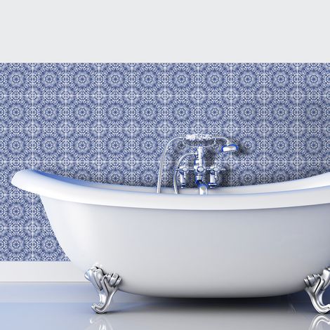 Sticker Mural Carrelage adhésif Cuisine Salle de Bain - 60 STICKERS CARRELAGES AZULEJOS CARESSA - 60stickers15x15cm (1/5)