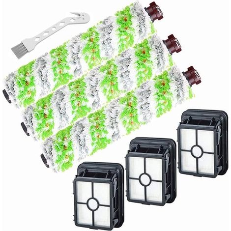 Ricambi per Bissell CrossWave Pet Pro e serie 1785: 3 rulli spazzola + 3 filtri + spazzola (1/5)