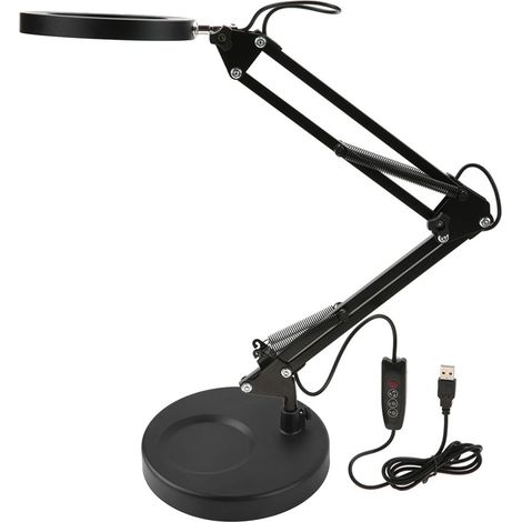 Lampe de bureau pliable LED soin des yeux, bras flexible orientable, USB, 3 températures, pour bureau, studio, maison (1/5)
