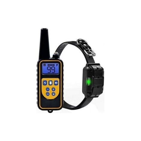 Collier de dressage pour chien – Anti-aboiement 800 m – Télécommande rechargeable – IPX7 étanche – Réglages 0 à 99 niveaux – Collier en TPU ajustable 16-62 cm (1/5)