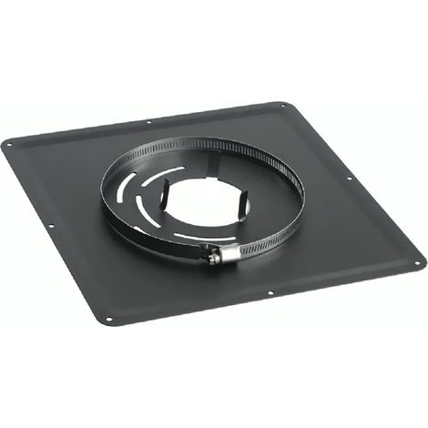 Piastra di collegamento nera 400x400 mm, diametro 140/146 mm