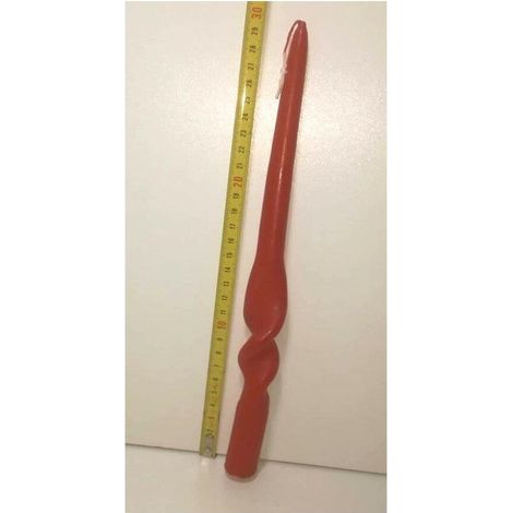 Candela da candelabro rossa Regalo addobbi natalizi centro tavola natalizio decorazioni 30 cm (1/5)