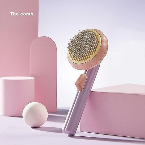 Brosse pour poils de chien et chat, peigne de toilettage et de nettoyage, violette (1/3)