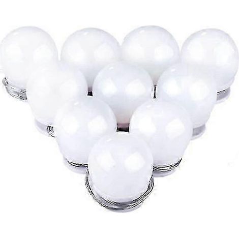 Ampoules pour miroir de courtoisie/maquillage (USB, 10 ampoules, 3 modes d'éclairage) – Ampoules uniquement (1/4)