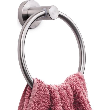 Towel Holder (Brushed Steel) Bathroom Set Towel Ring (1/5)