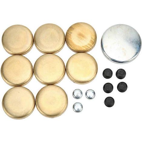 Kit de bouchons d'expansion antigel en laiton pour Sealed Power 3818007, compatible avec les moteurs Chevy Small Block 283ci, 305ci, 327ci et 350ci. (1/5)