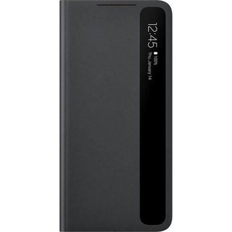 Étui de téléphone - Original - S21 Ultra - Miroir rabattable - LED - Semi-rigide - Noir (1/4)