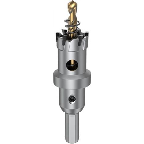 Sollbry Scie cloche en métal de 22 mm, coupe-trou TCT avec forets pilotes, foret en carbure cémenté robuste pour fer, acier inoxydable, plastique, cuivre (1/5)