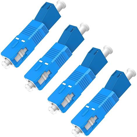 SC-zu-LC-Glasfaseradapter – 4er-Pack – Singlemode 9/125µm – Hybridstecker für Test- und Netzwerkanwendungen (1/5)