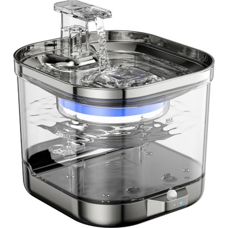 Fontaine À Eau Pour Chat - Batterie 5000 mAh - Détecteur De Mouvement - Ultra-Silencieuse - 2 L (1/5)