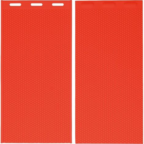 2 pièces 5.4mm Silicone cire d'abeille moule cire d'abeille fond de teint presse moule apiculture fournitures 44x28cm rouge (1/5)