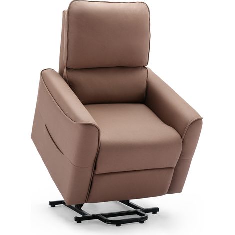 CLIFTON ELECTRIC FABRIC SINGLE MOTOR RISE RECLINER LIFT MOBILITY TILT CHAIR Mocha (1/5)