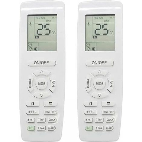 （2PCS） Air Conditioner Remote Controls, for Heating and Cooling Function, Replacement Remote Control (1/5)