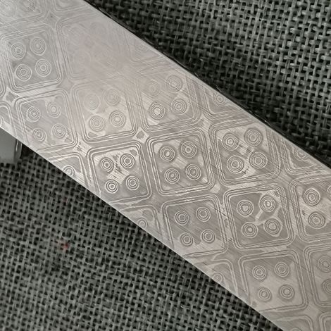 Billette en acier damas 160x30x3mm, coupe à motifs, matériaux de forgeage d'embryon trempés et lissés pour le bricolage, matériau polyvalent (1/5)