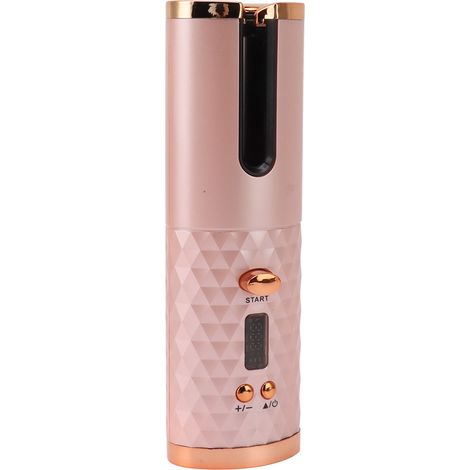 Boucleur automatique sans fil à chauffe rapide rechargeable USB, fer à friser portable avec écran numérique pour coiffure (1/5)