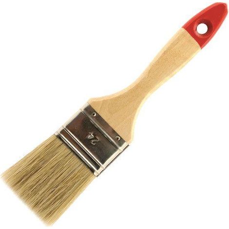FPLUS paletina triple p.roja  9 , Paletina fabricada en P/M, con mango de madera y punta roja, montada en virola plateada. Se puede utilizar para cualquier tipo de pintura.