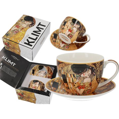 Taza y platillo - G. Klimt, El beso (carmani) (1/4)