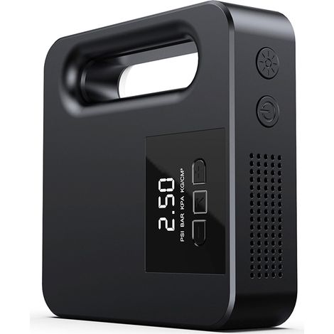 Compresseur d'air 12V Toivize Portable Numérique avec LED et Arrêt Auto pour Pneus Voiture, ABS Robuste, Prise EU (1/5)