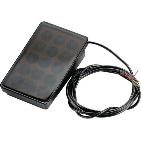 Luces de freno LED para coche 15LED estilo F1 universal, luz piloto de alerón trasero de coche, luces de freno LED, luces traseras con carcasa negra (1/4)