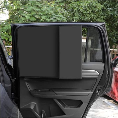 Seitlicher Sonnenschutz für Autofenster – Verdunkelungsstoff in Titansilber – Schnelle Montage mit 10 Magneten – Hitze- und UV-Schutz (1/5)