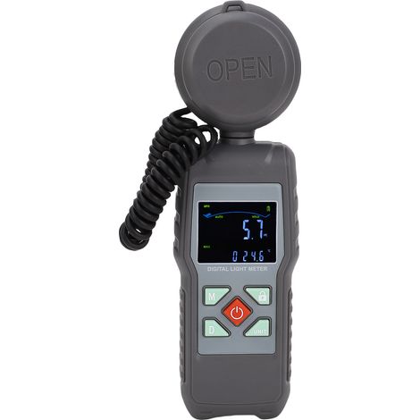 luxmètre numérique 200 000 lx, écran LCD, capteur rotatif à 360°, mesure de température et d'éclairement. (1/5)
