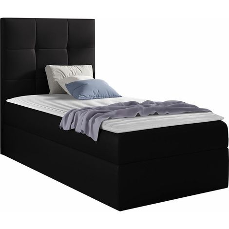 Lit boxspring Nomen, Soft 011, Continental, Unique, 80x200, Faux cuir, Disponible, 82x208x103cm (1/5)