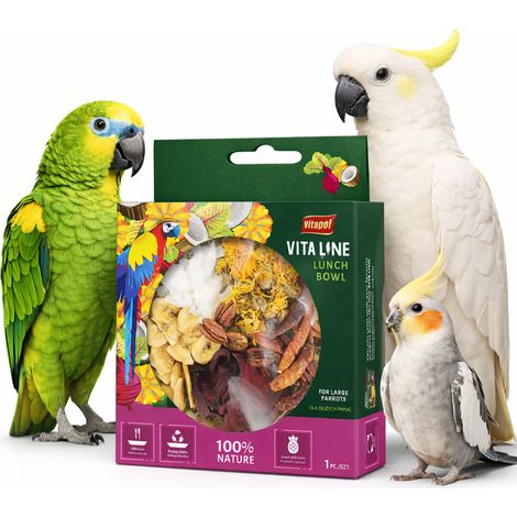 Gamelle Vitapol Vitaline - Collation naturelle pour grands perroquets (1/3)