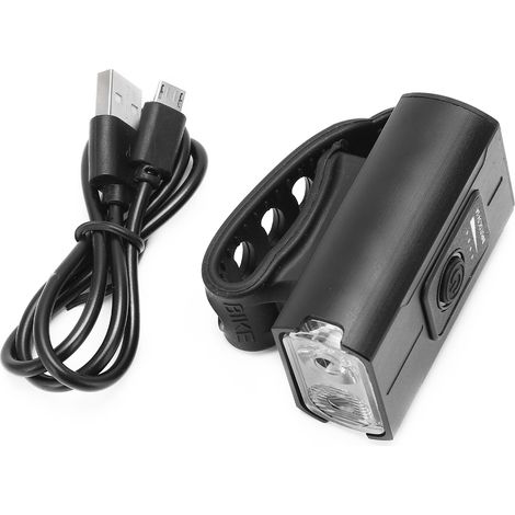 Feu de vélo LED rechargeable USB, lampe avant cyclisme, petite taille (1/5)