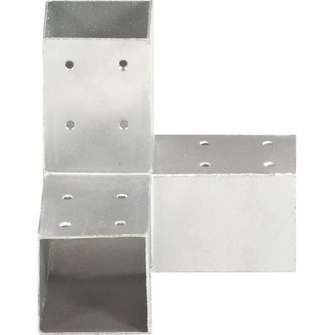 vidaXL Conectores de postes en forma de Y metal galvanizado 71x71 mm (1/2)