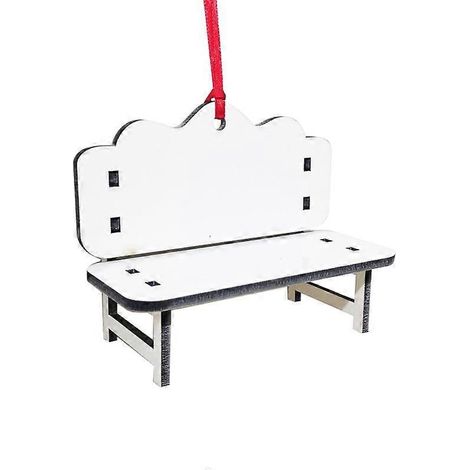 Long banc-chaise décoratif, pendentif, ornement pour sapin de Noël, style 4 (1/5)