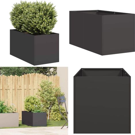 vidaXL Jardinière noir 40x80x40 cm acier laminé à froid (1/5)