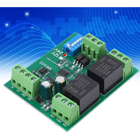 RS485 ModbusRTU 2-Kanal DI-DO 24V DC Relaismodul (1/5)