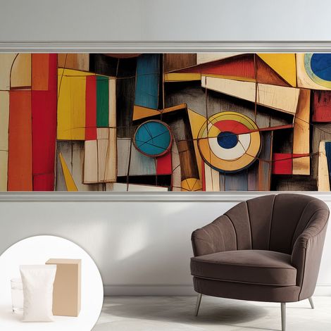 Carta Da Parati - Murale Alla Moda Decorazione - Camera Da Letto - Con Colla Gratuita Motivi geometrici 250x104 cm (1/5)