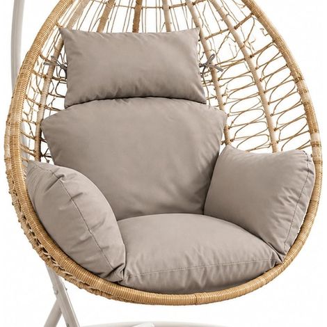 Coussin de fauteuil suspendu d'extérieur imperméable avec appui-tête Coussin d'extérieur doux avec rembourrage épais pour une assise détendue (1/5)