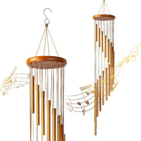 Carillon à Vent Extérieur, 90cm Carillon Éolien avec 18 Tube en Alliage D'aluminium,36" Carillon de Vent Carillon Mobile à Vent Exterieur Eolienne Décoration Jardin Maison Porche Patio Cour Balcon