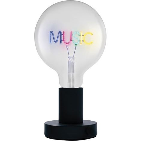 OSRAM Lampe de table LED  1906 Letter, lettrage musical, néon, 1,2 W, E27, noir, blanc froid, câble textile (1/2)