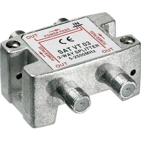 Répartiteur de signal satellite Goobay vt 03 3 sorties 5-2450 MHz (1/3)