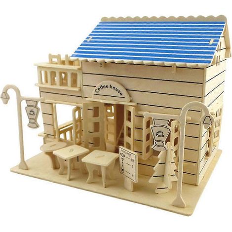 Maison de nidification en bois pour hamster, habitat pour petits animaux, jouet en bois naturel - C- (1/4)