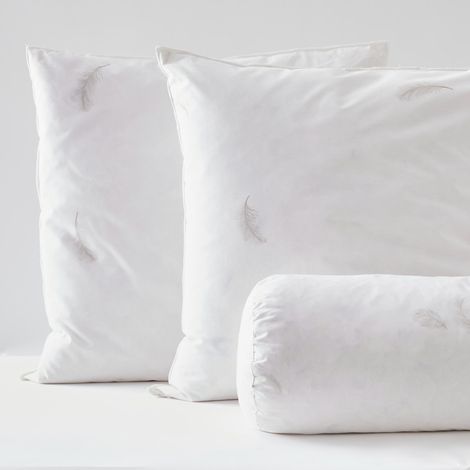 Polochon pour lit 160 + 2 Oreillers 60 x 60 Blanrêve Gamme Naturelle "Prestige" plumes véritables confort moelleux (1/4)